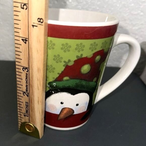 Holiday Snowman & Penguin Ceramic Mugs Set Of 2 - Picture 7 of 9